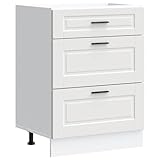 vidaXL Küchenunterschrank Porto Weiß Holzwerkstoff, Spülenunterschrank,...