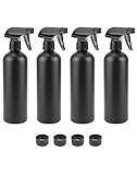 QWORK® 4Stück 500ml Sprühflasche, schwarz, für Haarpflege,...