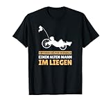 Herren Unterschätze Niemals Einen Alten Mann Liegerad Fahrrad T-Shirt