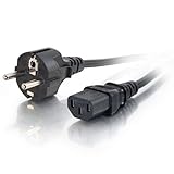 C2G 2M Stromkabel (IEC320C13 to CEE 7/7 Schuko) 6 Foot Netzkabel für...