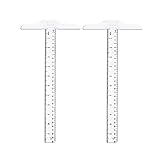 T Square,2 PCS T-Form-Lineal Kunststoff T-Quadrat Klar T-Lineal Transparent...