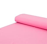 Baumwoll - Stoff French Terry Sommersweat einfarbig pink - Meterware ab 25...