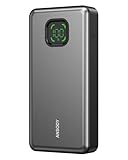 ANSODY Laptop Power Bank 65W Max 25000mAh externer Akku mit 2 Anschlüsse...