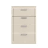 Galano Kimberley Kommode mit 4 Schubladen, hohe Schubladenkommode mit...