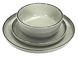 HowHomely Tellerset 12-teilig – Essteller & Dekoteller aus grüner...