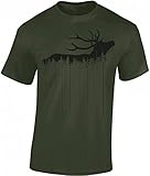 Jäger T-Shirt Männer - Waldhirsch - Geschenk für Jäger - Jagd Tshirt...