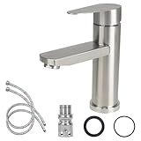 Minnhua Edelstahl Waschtischarmaturen Bleifreier, Wasserhahn Bad mit...