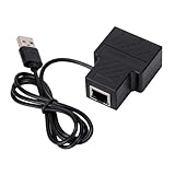 YIGZYCN RJ45-Netzwerk-Splitter-Adapter, 1 auf 2 Buchsen, USB auf...