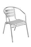 METRO Professional Gartenstuhl mit Armlehne Narni, Aluminium, 53 x 60 x 74...