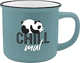 GRUSS & CO Becher Motiv 'Chill mal' | New Bone China Porzellan,...