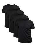 Basic Treasure 4-Pack T-Shirt Herren Schwarz 100% Baumwolle, Schwarze...