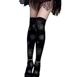 XAGMODSHN Overknee-Socken, bedruckt, Oberschenkelhohe Strümpfe für Damen,...