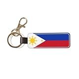 Ninainaid Leder-Schlüsselanhänger mit philippinischer Flagge,...