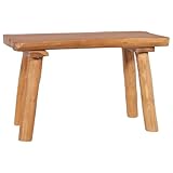 IBUQDDV Massivholz Teak Gartenbank 80 cm Klassische Holzbank für Innen-...
