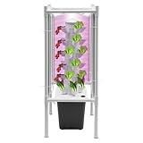Hanmorfarbi Vertikaler Hydroponischer Turm mit LED Pflanzenlicht,6 Ebenen...