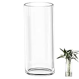 TSKDKIT Glas Blumenvase Modern Zylinder Vase, Handgemacht Kristall Vasen...