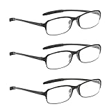 NRDIK PROFLEX LIGHTWEIGHT (3er-Pack) Flexibel Lesebrille - schlagfest,...