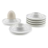 KRYMXAR Eierbecher Set, 6 Elegante Eierhalter in Weiß, Ideal für...