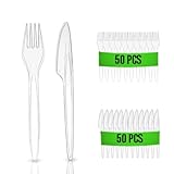 RAGO® Wiederverwendbaren Plastikbesteck Set 100 Stück PREMIUM...