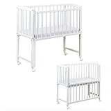 Baby Delux Beistellbett Babybett weiß 90x40 cm Stubenwagen...