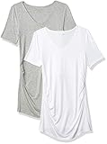 Amazon Essentials Damen Kurzärmeliges Umstands-T-Shirt mit V-Ausschnitt...