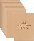 LOPYXBR 16 Stück A4 MDF Platte 30X21cm MDF Platten 3mm Holzplatten zum...