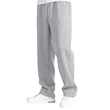 Generisch Jogginghose Herren Breite Baggy Sweatpants Baumwolle Elastische...