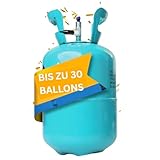 Brogaz Ballongas [für 30 Luftballons]– Helium Balloon Gas für bis zu...