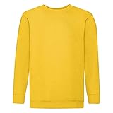 Fruit of the Loom Jungen Regular Fit Sweatshirt, Gelb (Sonnenblumengelb...
