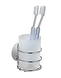 WENKO Turbo-Loc® Zahnputzbecher, Befestigen ohne Bohren, Becher aus...
