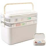 Gemsaya 3 Regal Medikamenten Aufbewahrung, Medizinbox Hausapotheke box mit...