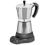 cilio Espressokocher Classico für 6 Tassen | elektrisch 480W | Ø 11,5 cm...