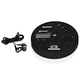 Lenco CD-300 - Tragbarer CD-Player Walkman - Bluetooth Diskman - CD Walkman...