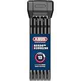 ABUS Faltschloss Bordo 6200K 90 SH - Flexibles Fahrradschloss mit Halterung...