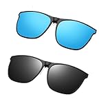 2 Stück Sonnenbrillen Clip für Brille, Sonnenbrillen Aufsatz Brille, Clip...