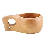 Holztee Kaffeetasse Holz Camping Trinkbecher Naturholz Getränkebecher...
