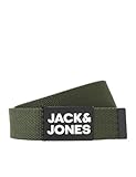 JACK & JONES Gürtel Jacbirk Woven Belt Gürtel, Kombu Green, 95