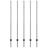 vidaXL Zaunpfosten 10 Stück U-Kanal Grau 150 cm Stahl