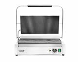 HENDI Kontaktgrill XL, Panini-, sandwich- & Kontaktgrill, Regelbar bis max....