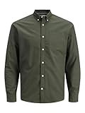 JACK&JONES Hemd Slim Fit Business Shirt mit Brusttasche Weiches Langarm...