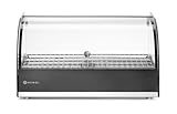 HENDI Warmhaltevitrine, Temperatur regelbar bis 85°C, große Glasture, mit...