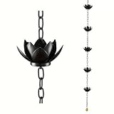 Geroosaty Dekorative Lotus-Regenfängerkette, Effiziente Wasserumleitung...