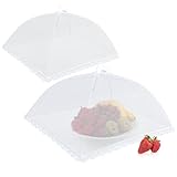 com-four® 2X Speisehauben, Faltbare Fliegenhaube 44 cm - Abdeckhaube für...