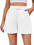 Famulily Frauen Casual High Rise Bussiness Büro Shorts Plissee Strand...