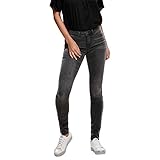 ONLY Damen Onlroyal Reg Sk Dnm Bj312 Noos Jeans, Grau (Dark Grey Denim), S...