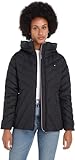 Tommy Hilfiger Damen Daunenjacke Down Jacket mit Kapuze, Schwarz (Black), S