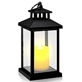 Laterne Schwarz Kerzenlaterne, für Kerzen Deko, Laternen für Draußen...