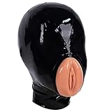 MFMYEE Bondage Latex maske,BDSM-maske Fetisch Kopfhaube Latex...