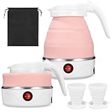 Ixydor Wasserkocher Faltbar,600ml Faltbarer Silikon-Camping-Wasserkessel...