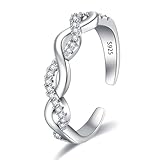 Epoch World 925 Sterling Silber Ring Verstellbare Ring Silber Damen mit...